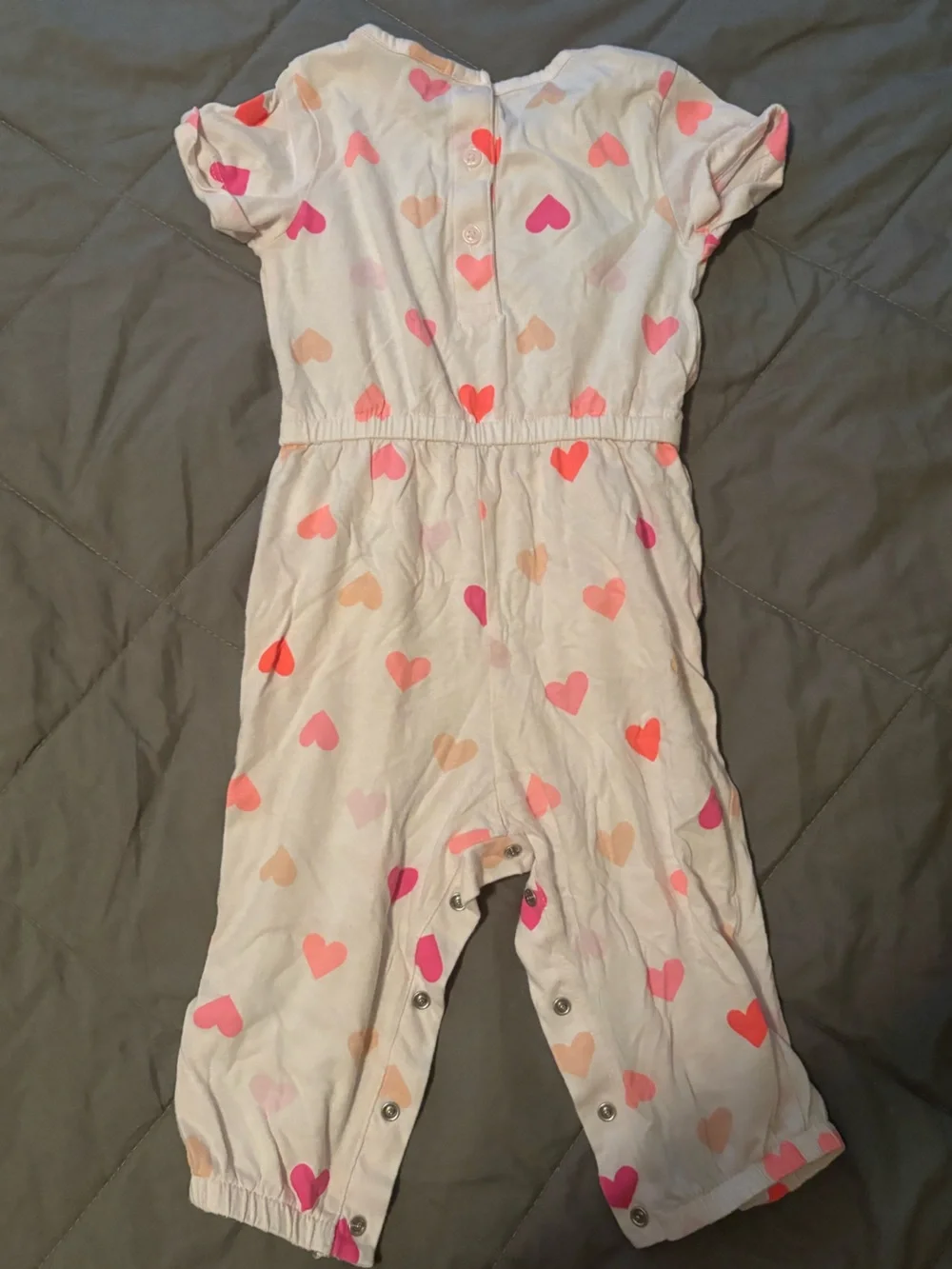Heart print toddler girl romper 🩷❤️
